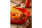 Plat four rectangle Peugeot Appolia en céramique rouge 33x25,7x7,5cm