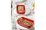 Plat four individuel rectangle Peugeot Appolia en céramique rouge 18x12x4,5cm