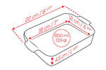 Plat four individuel rectangle Peugeot Appolia en céramique écru 22x12x4,5cm