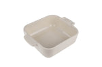 Plat four individuel carré Peugeot Appolia en céramique écru 13x13x4,5cm