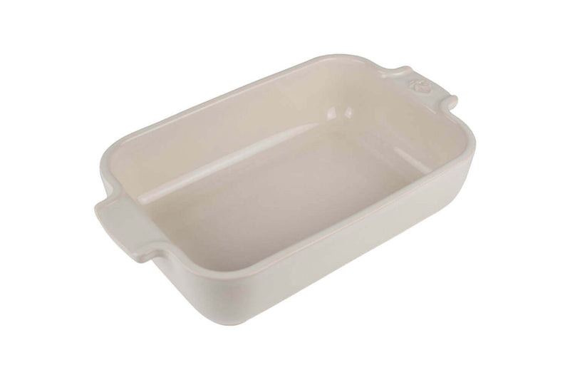 Plat four individuel rectangle Peugeot Appolia en céramique écru 22x12x4,5cm