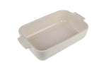 Plat four individuel rectangle Peugeot Appolia en céramique écru 22x12x4,5cm
