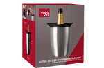 Seau refroidisseur à Champagne Vacu Vin en acier brossé