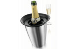 Seau refroidisseur à Champagne Vacu Vin en acier brossé