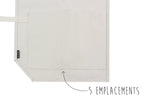 Mallette traditionnelle Wusaki en toile de coton beige pour 5 couteaux