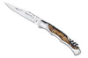 Couteau pliant Laguiole Bougna Baroque 12cm bois burl + tire bouchon