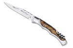 Couteau pliant Laguiole Bougna Baroque 12cm bois burl + tire bouchon