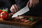 Couteau de chef Xin XinCare acier inoxydable 18cm manche rouge