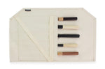 Mallette traditionnelle Wusaki en toile de coton beige pour 5 couteaux