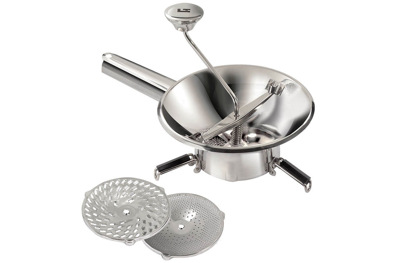 Moulin passe-légumes 3 grilles La Bonne Graine en acier inox Ø20cm
