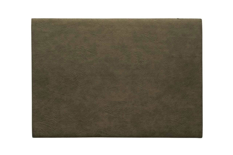 Set de table Asa Selection kaki en cuir végétal 46x33cm