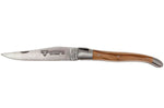 Couteau pliant Laguiole en Aubrac en olivier manche 12cm