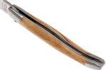 Couteau pliant Laguiole en Aubrac en olivier manche 12cm