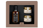 Coffret cadeau truffes Plantin : huile d'olives à la truffe noire + 2 verrines aromatisées