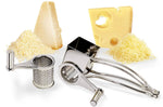 Moulin râpe à fromage 2 tambours La Bonne Graine en acier inox