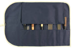 Mallette traditionnelle Wusaki en toile bleue pour 6 couteaux