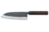 Couteau santoku japonais artisanal Nishida Shirogami 18cm