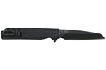 Couteau pliant CRKT LCK + TANTO BLACK-OUT 3802K manche nylon/fibres de verre 10,5cm