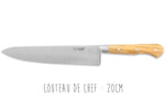 Coffret 3 couteaux en olivier Laguiole en Aubrac : Office + Universel + Chef