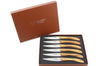 Coffret de 6 couteaux de table Laguiole en Aubrac l'Ecir manches en olivier