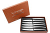 Coffret de 6 couteaux de table Laguiole en Aubrac Monobloc en inox brillant