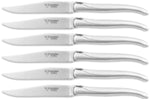 Coffret de 6 couteaux de table Laguiole en Aubrac tout inox manches mats
