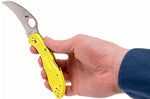 Couteau pliant Spyderco Tasman Salt 2 C106PYL2 manche nylon/fibre de verre jaune 10,8cm