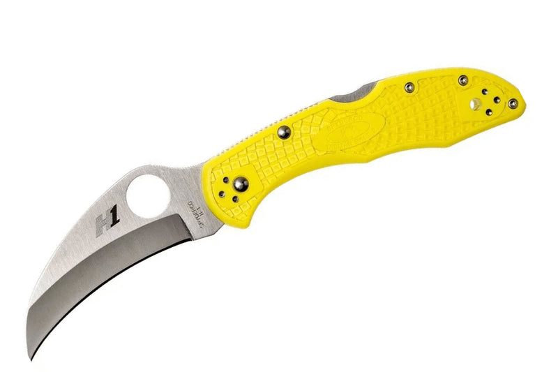 Couteau pliant Spyderco Tasman Salt 2 C106PYL2 manche nylon/fibre de verre jaune 10,8cm