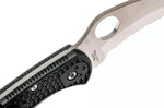 Couteau pliant Spyderco Tasman Salt 2 C106SBK2 dentelé manche nylon/fibre de verre noir 10,8cm
