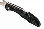 Couteau pliant Spyderco Tasman Salt 2 C106SBK2 dentelé manche nylon/fibre de verre noir 10,8cm