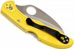 Couteau pliant Spyderco Tasman Salt 2 C106SYL2 dentelé manche nylon/fibre de verre jaune 10,8cm