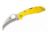 Couteau pliant Spyderco Tasman Salt 2 C106SYL2 dentelé manche nylon/fibre de verre jaune 10,8cm
