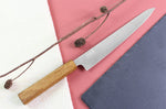 Couteau sujihiki japonais artisanal Wusaki Migaki G3 24cm