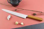 Couteau sujihiki japonais artisanal Wusaki Migaki G3 24cm