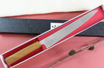 Couteau sujihiki japonais artisanal Wusaki Migaki G3 24cm