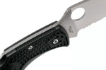 Couteau pliant Spyderco Endura 4 C10FSWCBK Wharncliffe denté nylon/fibre de verre noir 12,6cm