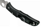 Couteau pliant Spyderco Endura 4 C10FSWCBK Wharncliffe denté nylon/fibre de verre noir 12,6cm