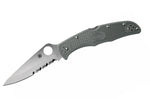 Couteau pliant Spyderco Endura 4 C10PSFG semi denté vert nylon/fibre de verre 12,6cm
