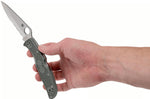 Couteau pliant Spyderco Endura 4 C10PSFG semi denté vert nylon/fibre de verre 12,6cm