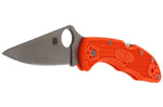 Couteau pliant Spyderco Delica 4 C11FPOR manche en nylon/fibre de verre orange 10,8cm