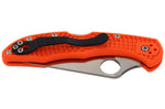 Couteau pliant Spyderco Delica 4 C11FPOR manche en nylon/fibre de verre orange 10,8cm