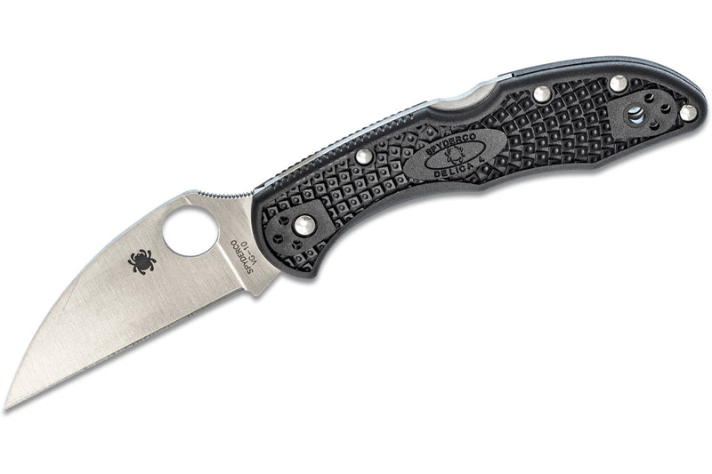 Couteau pliant Spyderco Delica 4 C11FPWCBK Wharncliffe manche nylon/fibre de verre noir 10,8cm