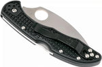 Couteau pliant Spyderco Delica 4 à dents C11FSWCBK manche en nylon/fibres de verre noir 10,8cm