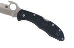 Couteau pliant Spyderco Delica 4 Wave C11PGYW manche fibre de verre noir 10,8cm