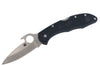 Couteau pliant Spyderco Delica 4 Wave C11PGYW manche fibre de verre noir 10,8cm