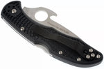 Couteau pliant Spyderco Delica 4 Wave C11PGYW manche fibre de verre noir 10,8cm