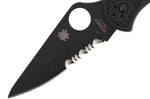 Couteau pliant Spyderco Delica 4 C11PSBBK semi denté manche nylon/fibre de verre noir 10,8cm