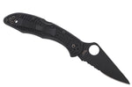Couteau pliant Spyderco Delica 4 C11PSBBK semi denté manche nylon/fibre de verre noir 10,8cm