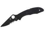 Couteau pliant Spyderco Delica 4 C11PSBBK semi denté manche nylon/fibre de verre noir 10,8cm