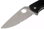 Couteau pliant Spyderco Tenacious C122GPS semi-denté manche G10 noir 11,1cm